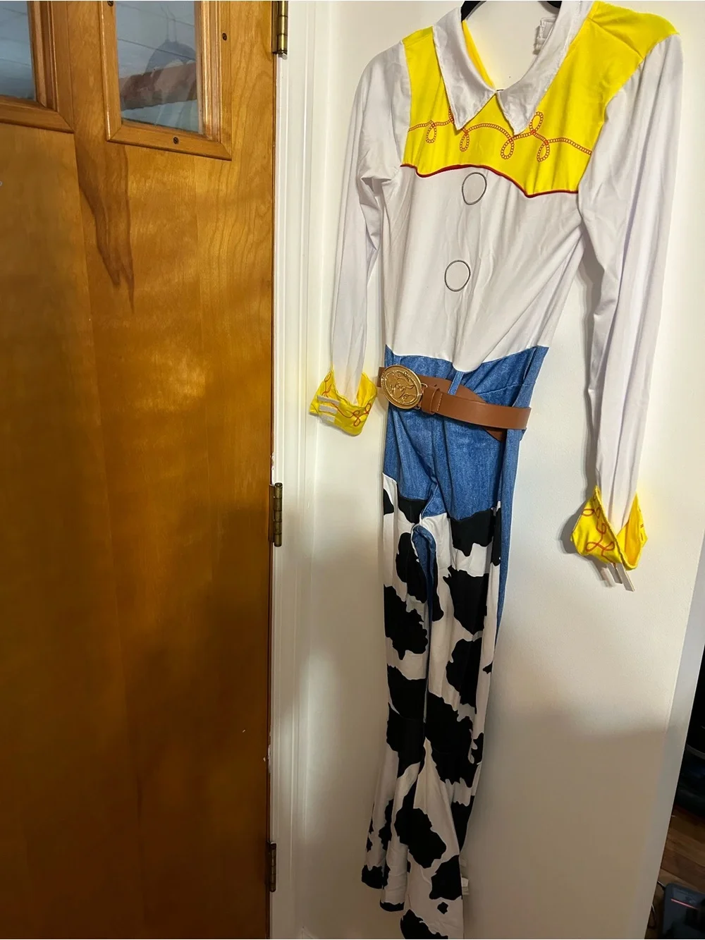 Disney Pixar Toy Story Jessie Kids Costume - Yellow, Blue & Cow Print